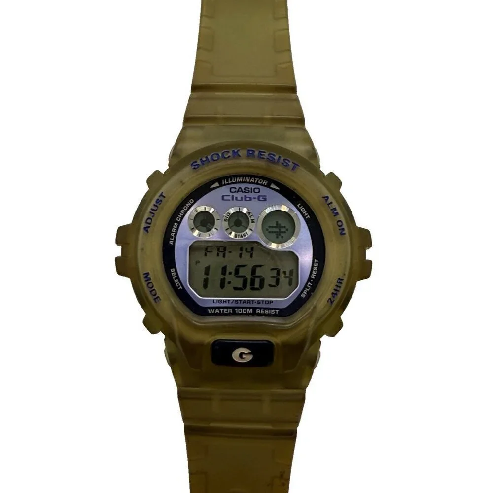Casio CLUB-G GXS-690 (2625) 43mm Clear Watch Made in Korea Shock Resistant WR10B